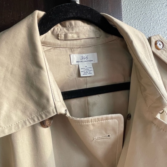Brooks Brothers tan trench coat sz 14 - Picture 5 of 7